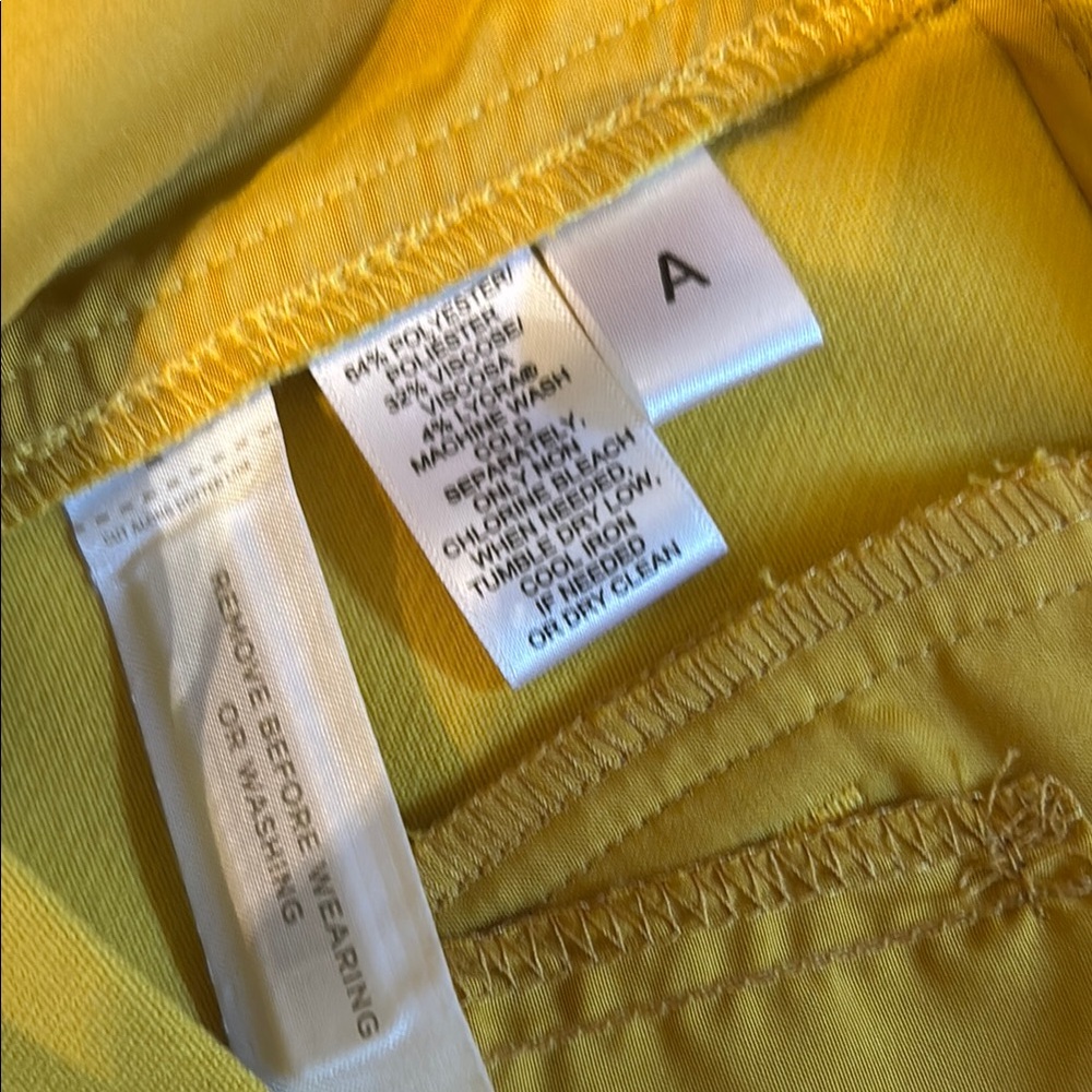 Loft classic Yellow/ gold straight leg Pants - Picture 4 of 4